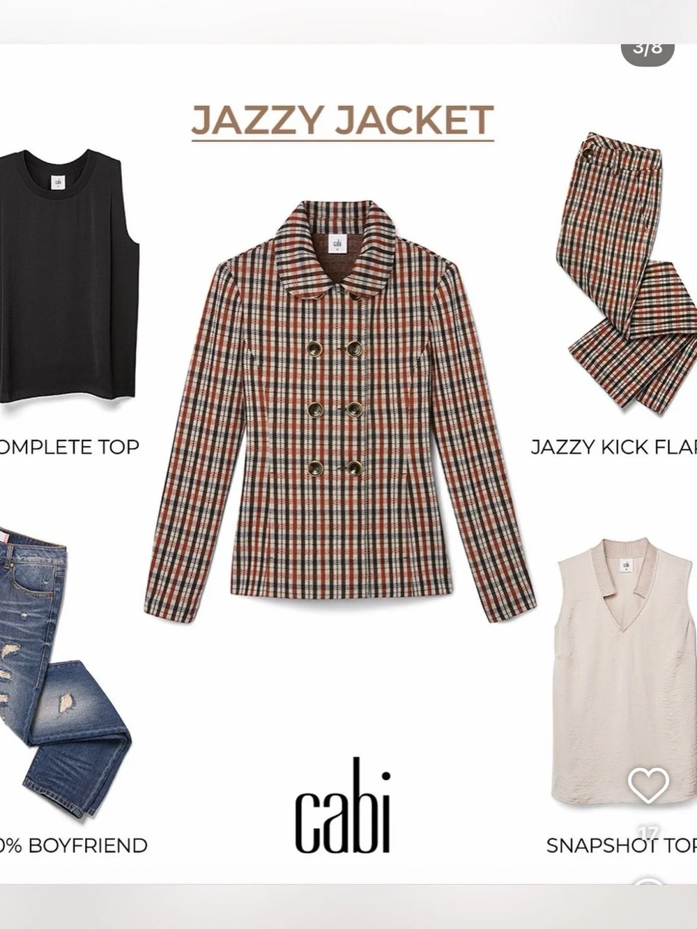 CAbi Jazzy Jacket, Black/orange/cream, Medium - Picture 3 of 14